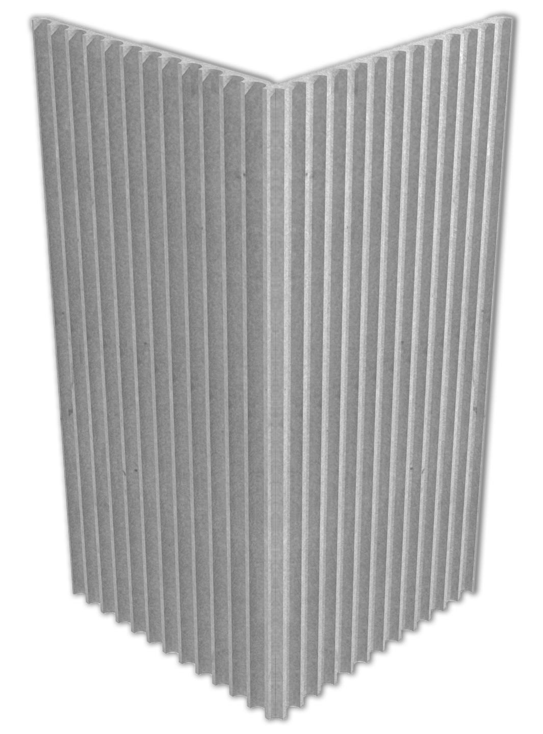 Shadow Ridge 3D Ribbed Panel - Corner