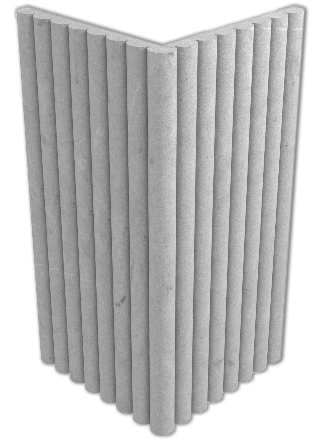 Marble Crest 3D Ribbed Panel - Corner