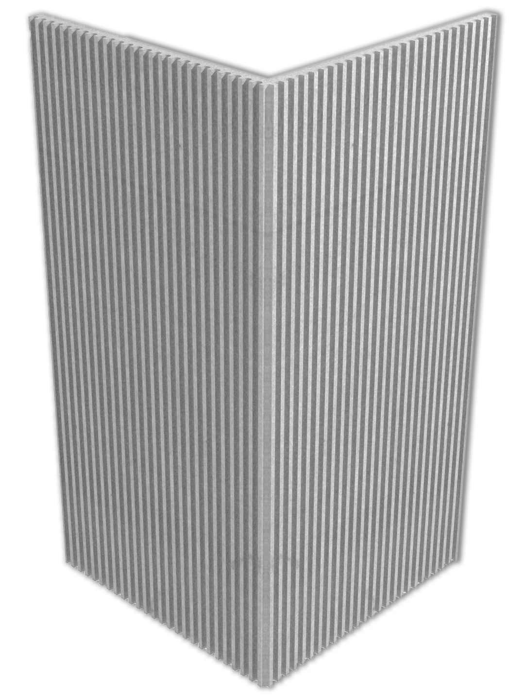 Silhouette Striped 3D Ribbed Panel - Corner