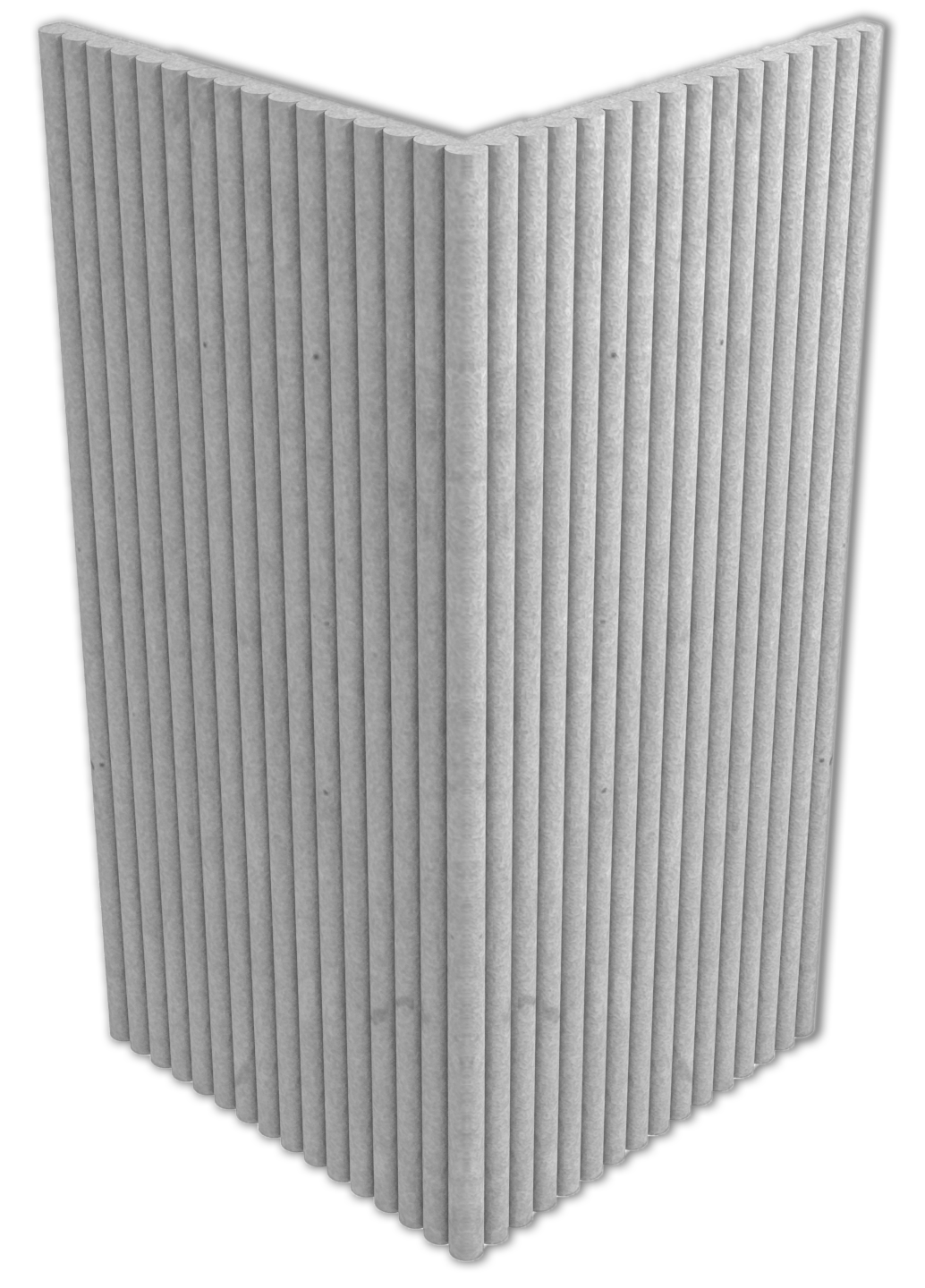 Vertigo Vein 3D Ribbed Panel - Corner