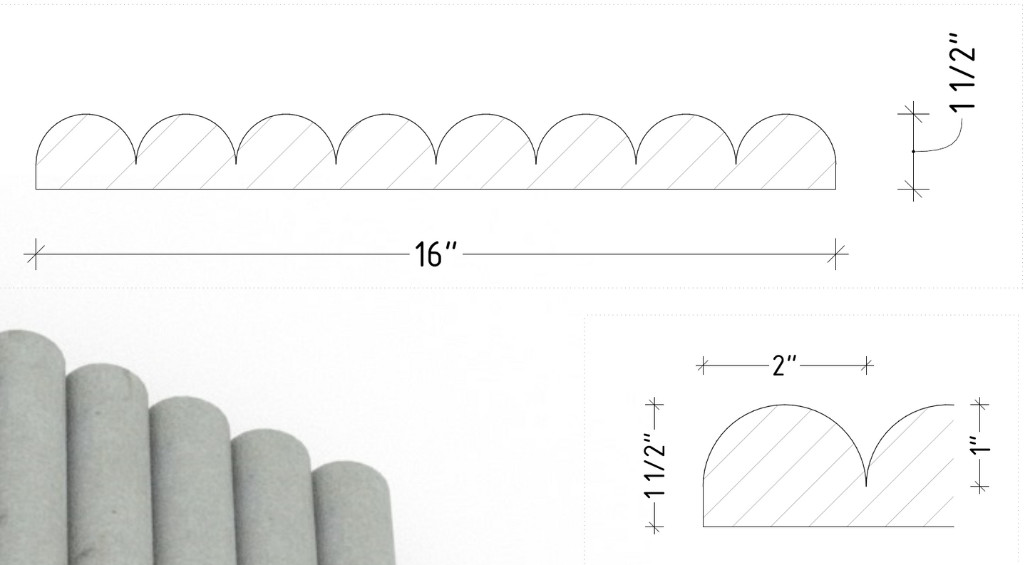 Marble Crest 3D Ribbed Panel