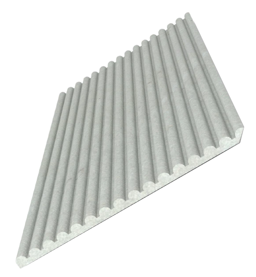 Zenith Ribbed 3D Ribbed Panel - Corner